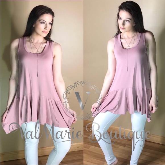 Lace up Mauve Tunic - Picture 7 of 7